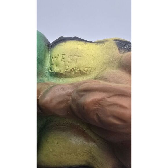 Vintage West Germany Garden Gnome ( A 105 ) Hunter W/ Rifle And Dog - Picture 9 of 13